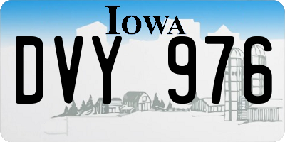 IA license plate DVY976