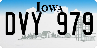 IA license plate DVY979