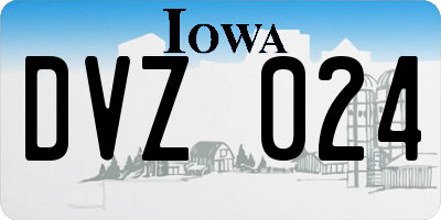 IA license plate DVZ024