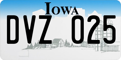 IA license plate DVZ025