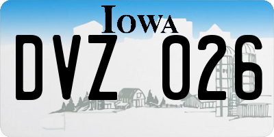 IA license plate DVZ026