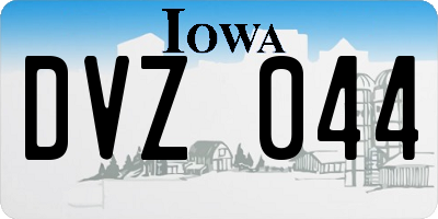 IA license plate DVZ044
