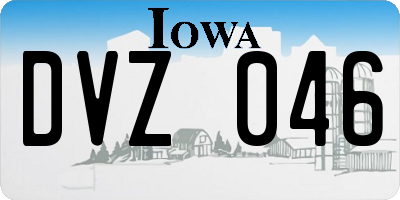 IA license plate DVZ046