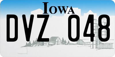 IA license plate DVZ048