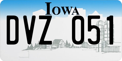 IA license plate DVZ051