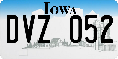 IA license plate DVZ052