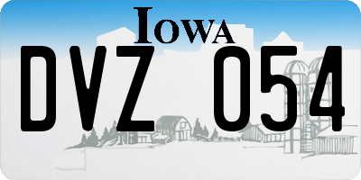 IA license plate DVZ054