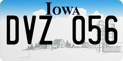 IA license plate DVZ056