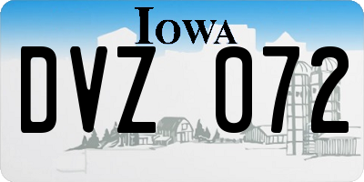 IA license plate DVZ072
