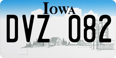 IA license plate DVZ082