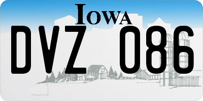 IA license plate DVZ086