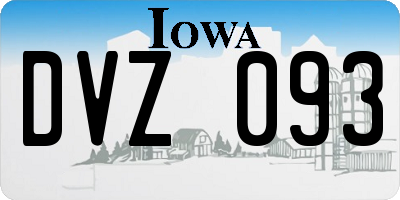 IA license plate DVZ093