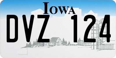 IA license plate DVZ124