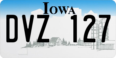 IA license plate DVZ127