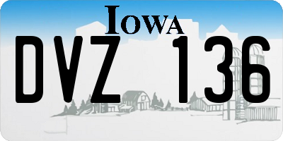 IA license plate DVZ136