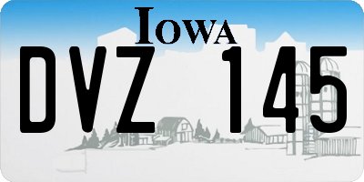 IA license plate DVZ145