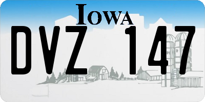 IA license plate DVZ147