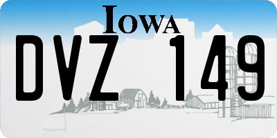 IA license plate DVZ149