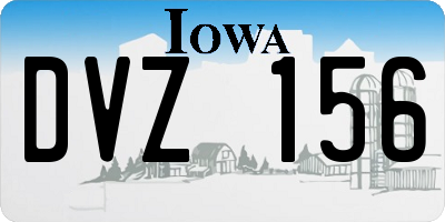 IA license plate DVZ156