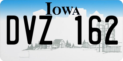 IA license plate DVZ162