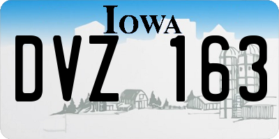 IA license plate DVZ163