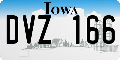 IA license plate DVZ166