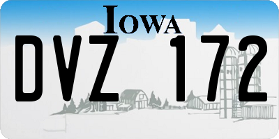 IA license plate DVZ172