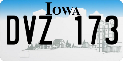 IA license plate DVZ173