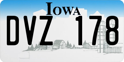 IA license plate DVZ178
