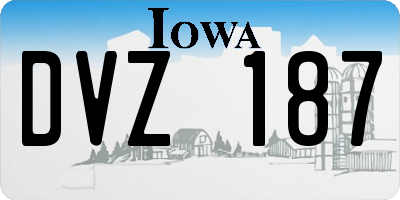 IA license plate DVZ187