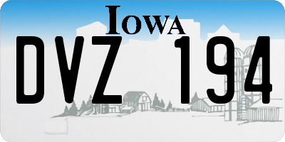 IA license plate DVZ194