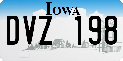 IA license plate DVZ198