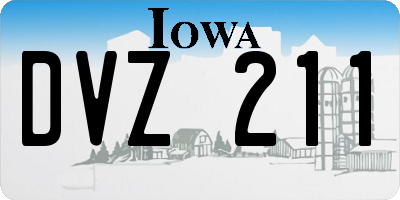 IA license plate DVZ211