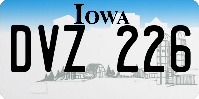 IA license plate DVZ226