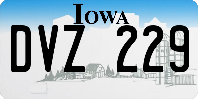 IA license plate DVZ229