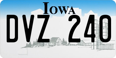 IA license plate DVZ240