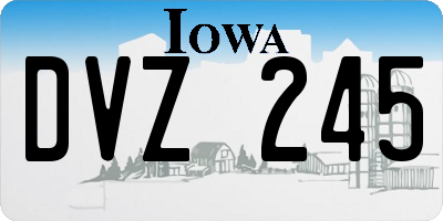 IA license plate DVZ245