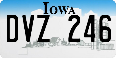 IA license plate DVZ246