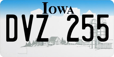 IA license plate DVZ255