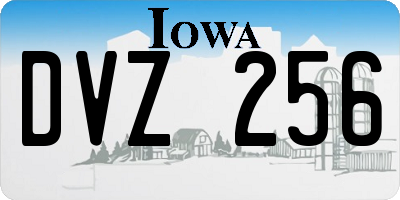 IA license plate DVZ256