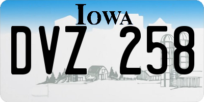 IA license plate DVZ258