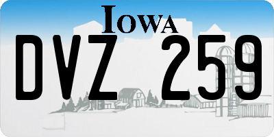 IA license plate DVZ259