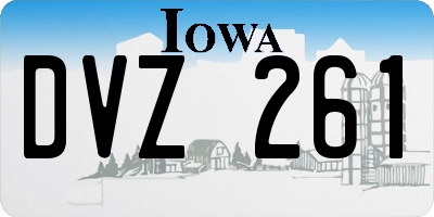 IA license plate DVZ261
