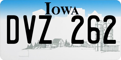 IA license plate DVZ262