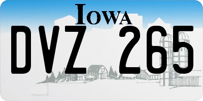IA license plate DVZ265