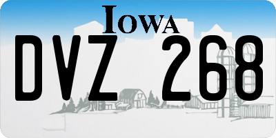 IA license plate DVZ268