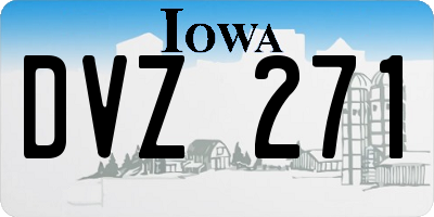 IA license plate DVZ271