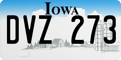 IA license plate DVZ273