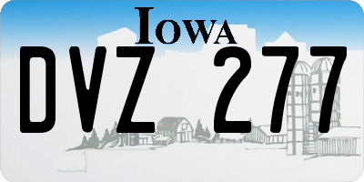IA license plate DVZ277