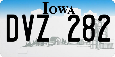 IA license plate DVZ282